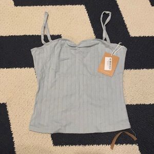 Reformation Minka Pointelle Top Size Medium NWT